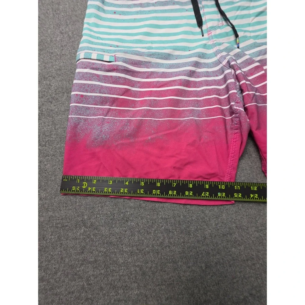 Hurley Phantom Board Shorts Mens 36 Multicolor Striped Surf Surfing Water Polo